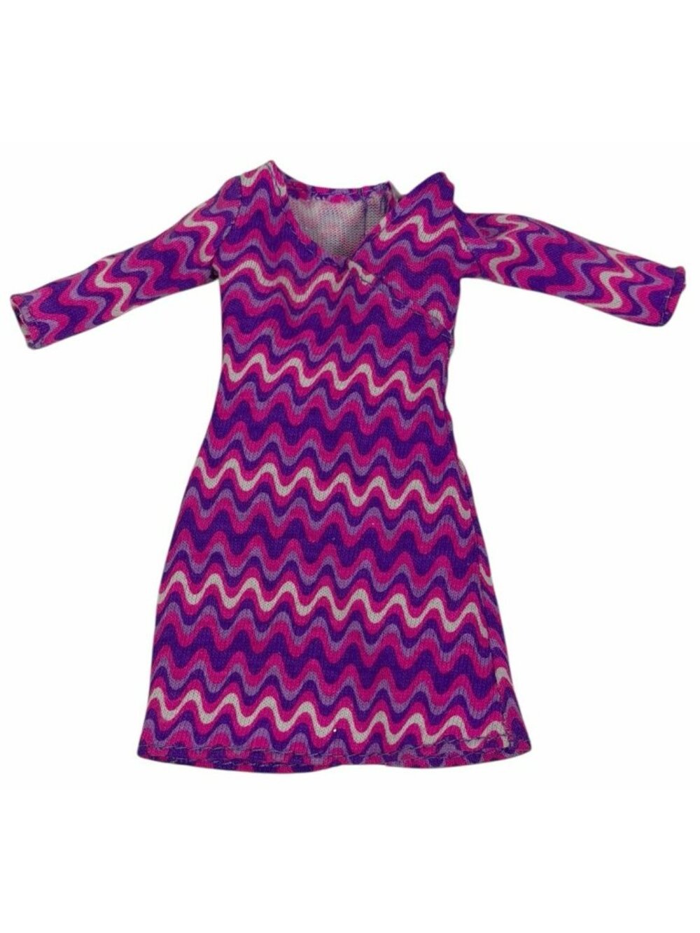 Vintage 2002 Pretty City Zig Zag Barbie African American AA Purple Dress #B2822